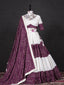 Wine Color Foil And Printed Pure Cotton Lehenga Choli Clothsvilla