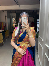Load image into Gallery viewer, Pink Color Zari Weaving Work Narayan Pet Cotton South Indian Lehenga Clothsvilla