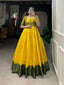 Yellow Color Zari Weaving Work Zari Chex Maharashtra Dress Clothsvilla