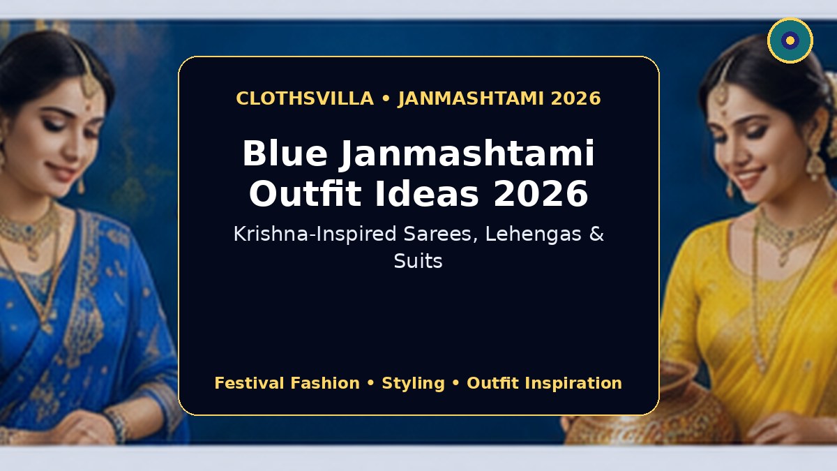 Blue Janmashtami outfit ideas 2026 with Krishna inspired sarees lehengas and suits