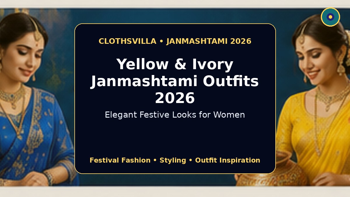 Yellow and ivory Janmashtami outfits for women 2026