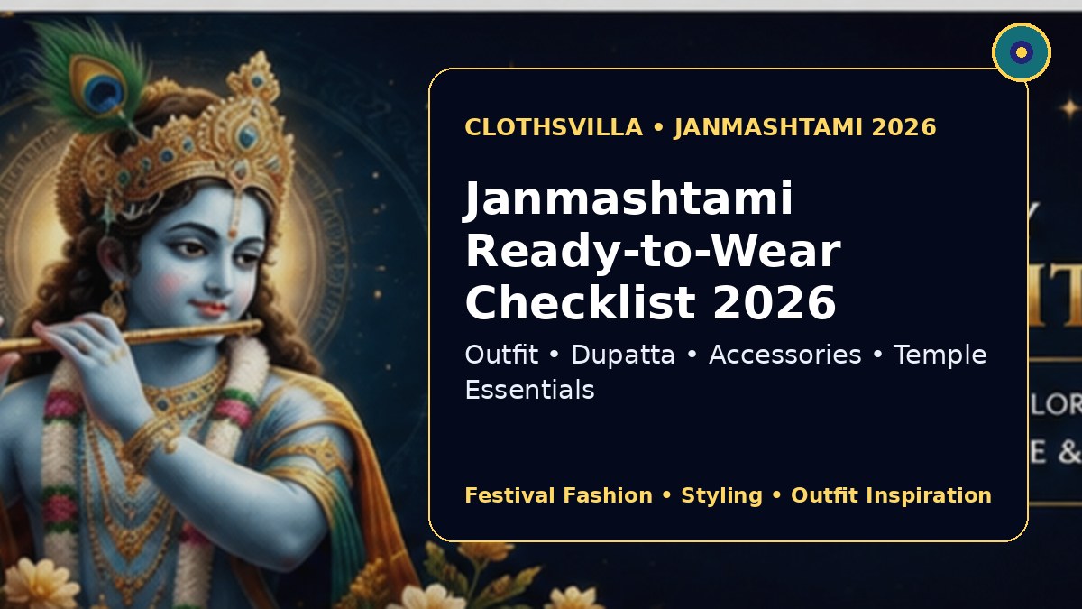 Janmashtami ready to wear styling checklist 2026 outfit dupatta and accessories