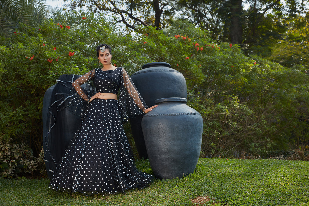Classic Elegance: Black Lehenga Ensembles Perfect for Weddings
