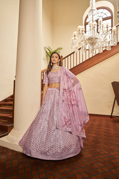 Dusty Pink Lehenga Choli — A Timeless Expression of Grace and Modern Femininity