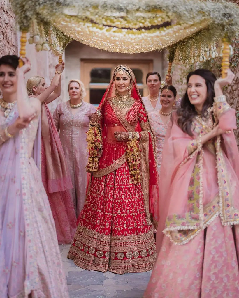 Pink Colour Velvet Fabric Designer Wedding Lehenga Choli.