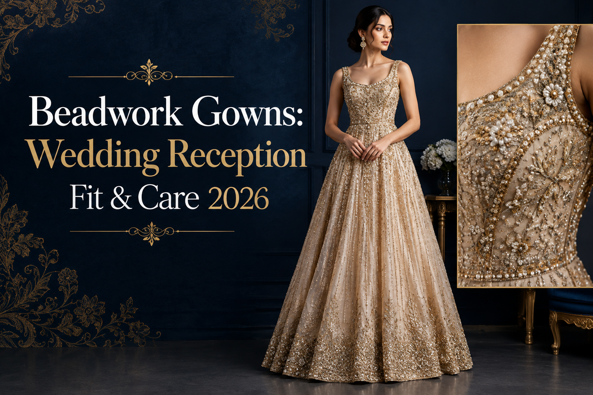 Beadwork Gowns for Wedding Receptions: Fit & Care 2026