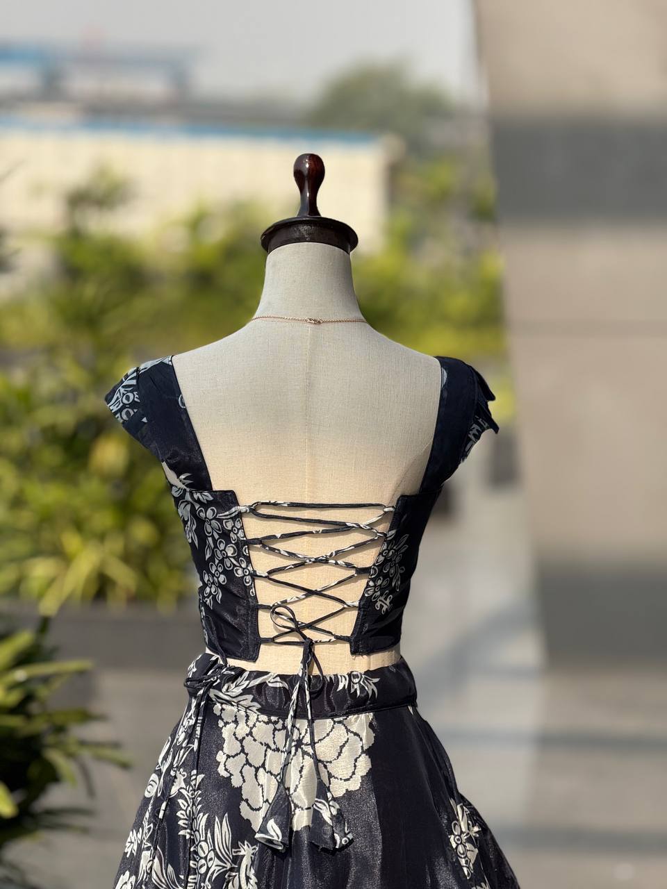 Multicolor Organza Corset Lehenga Choli with Sequin Embroidery & Batwa — ClothsVilla article featured image