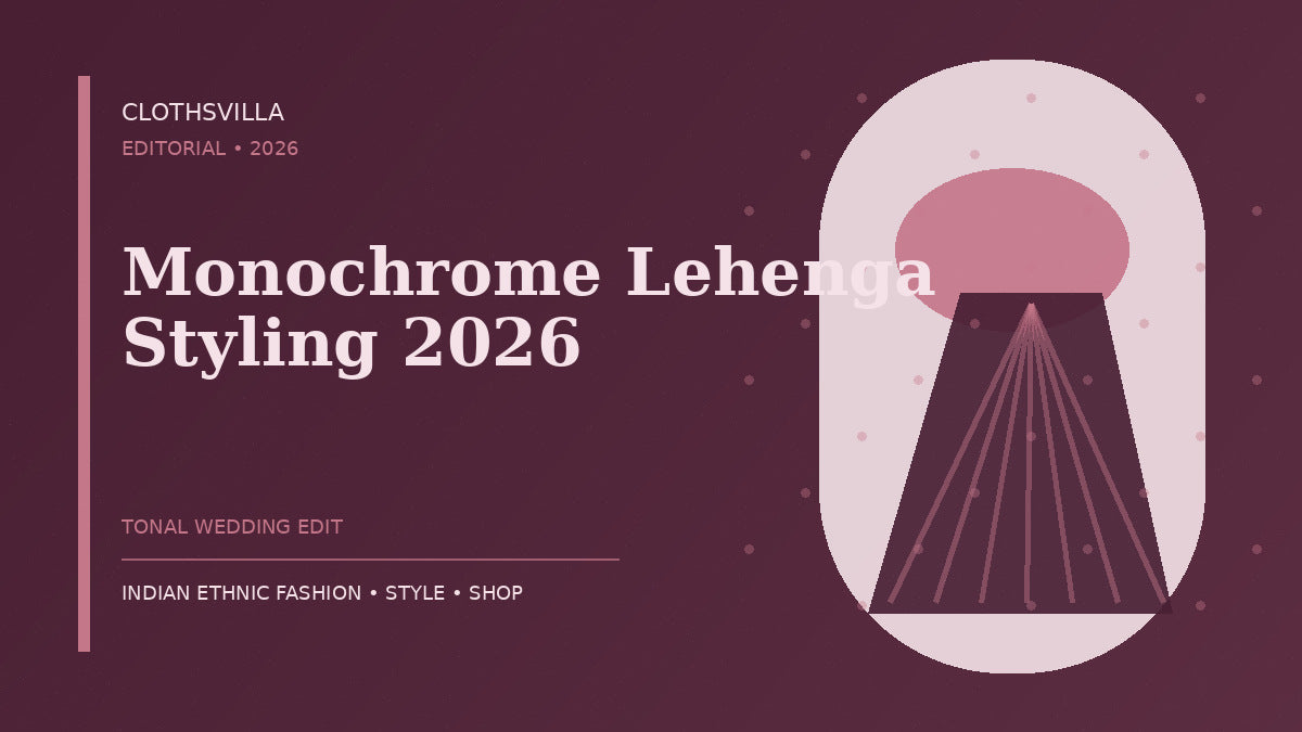 Monochrome lehenga styling 2026 tonal wedding looks
