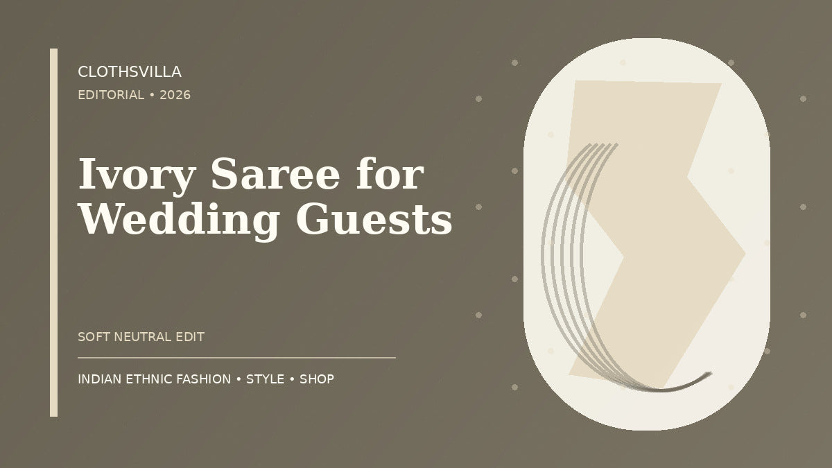 Ivory saree for wedding guest 2026 styling guide