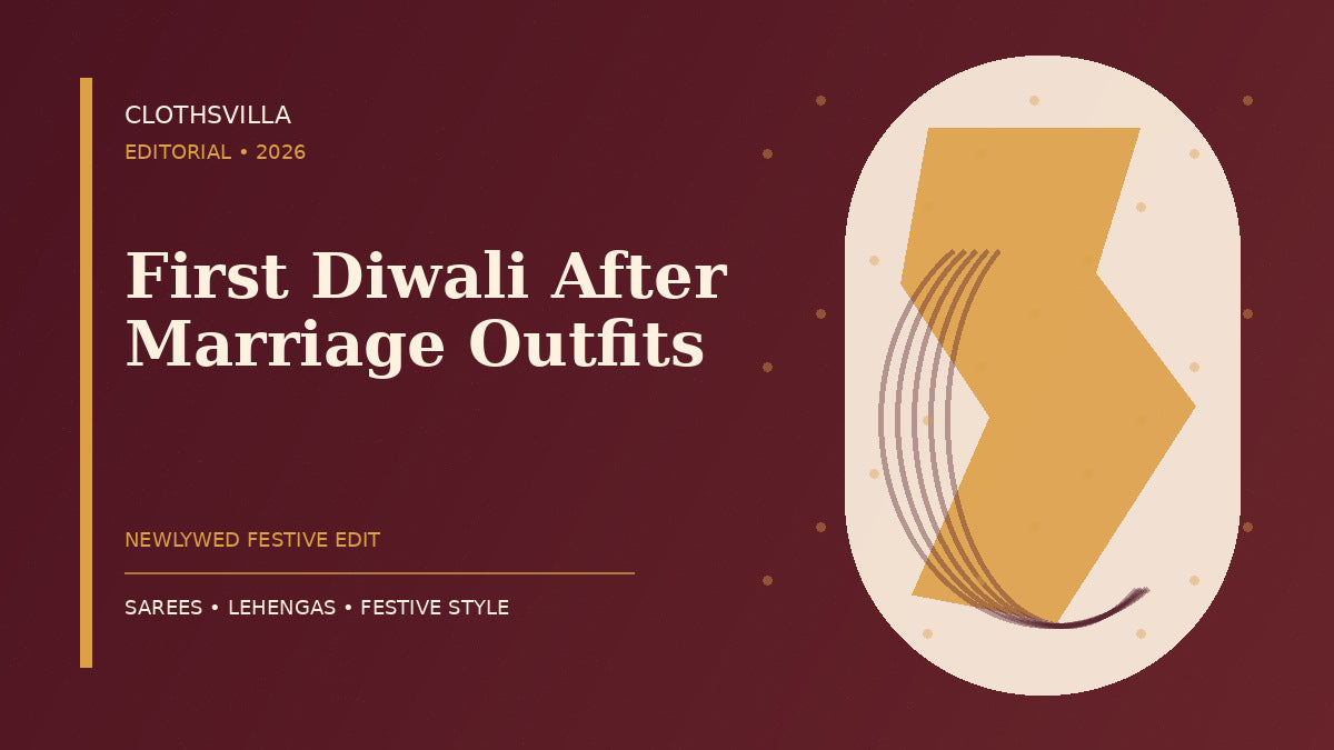 First Diwali after marriage outfits 2026 newlywed festive styling guide