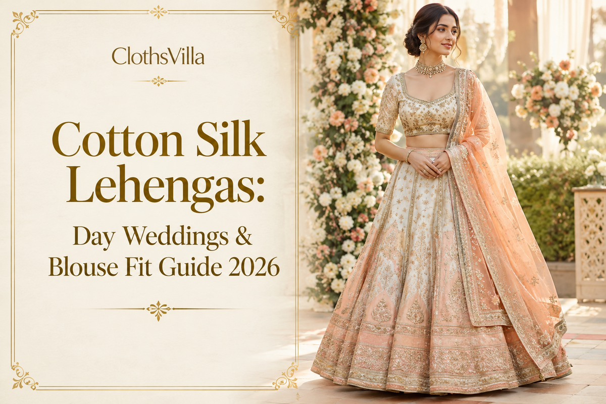 Cotton-Silk Lehengas for Day Weddings: Blouse & Fit Guide