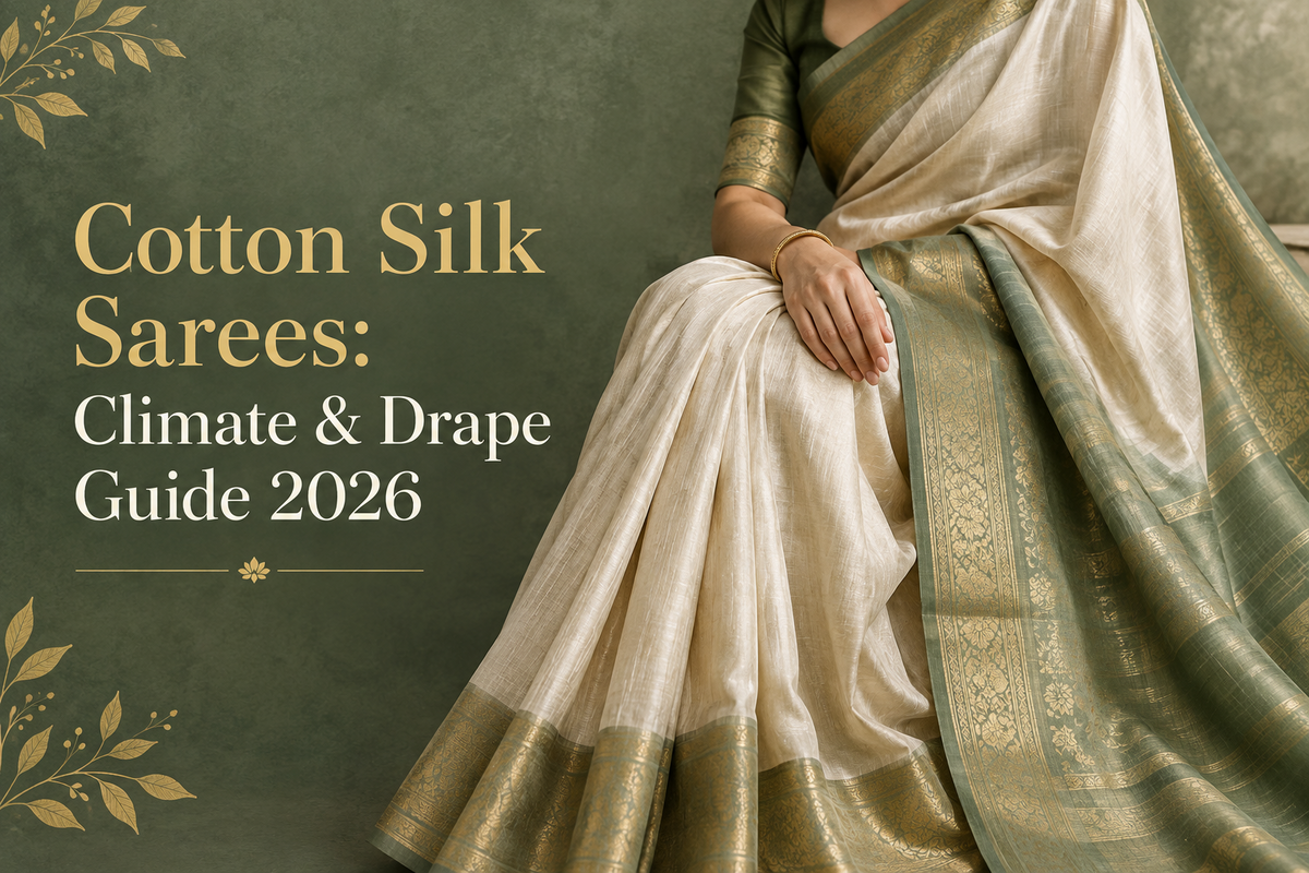 Cotton Silk Saree Buying Guide 2026: Fibre Labels, Climate and Everyday Drape