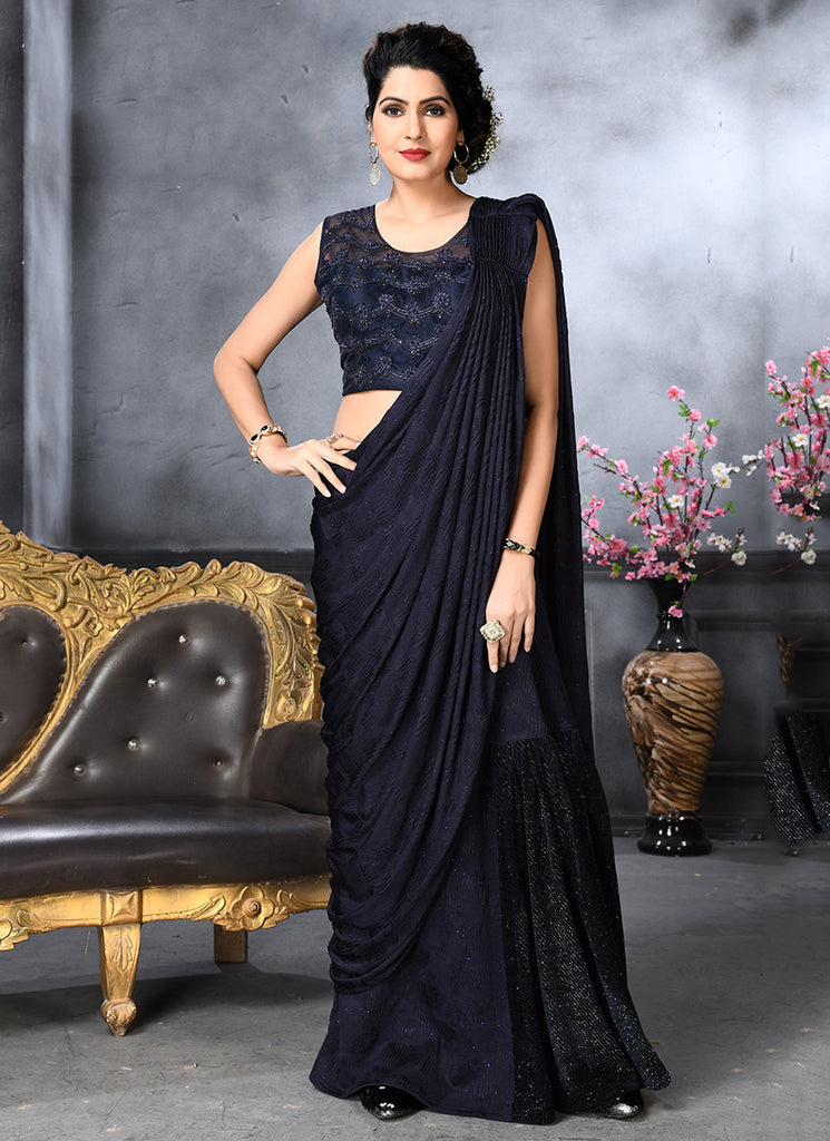 Buy Multi Colour Tussar Silk Readymade Lehenga Choli Online - Lehenga Choli