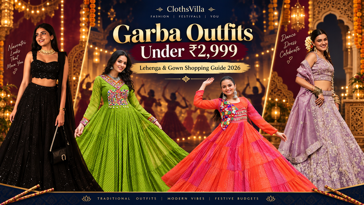 Garba Outfits Under ₹2,999: 2026 Lehenga & Gown Picks