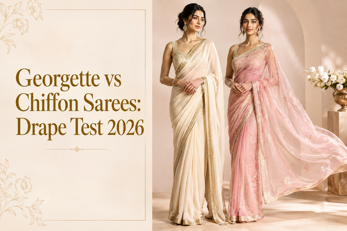 Georgette vs Chiffon Saree 2026: An At-Home Drape and Comfort Comparison