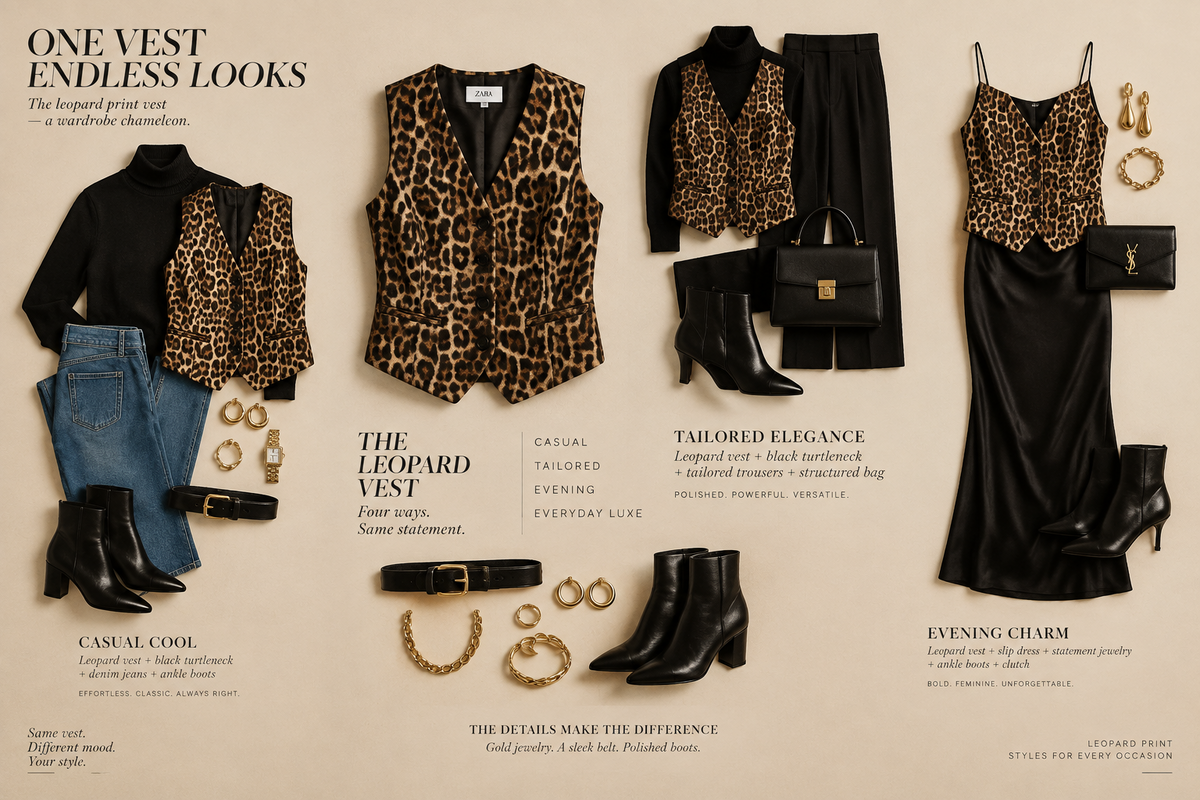 Leopard Print Vests: 10 Chic Outfit Ideas & Styling Tips