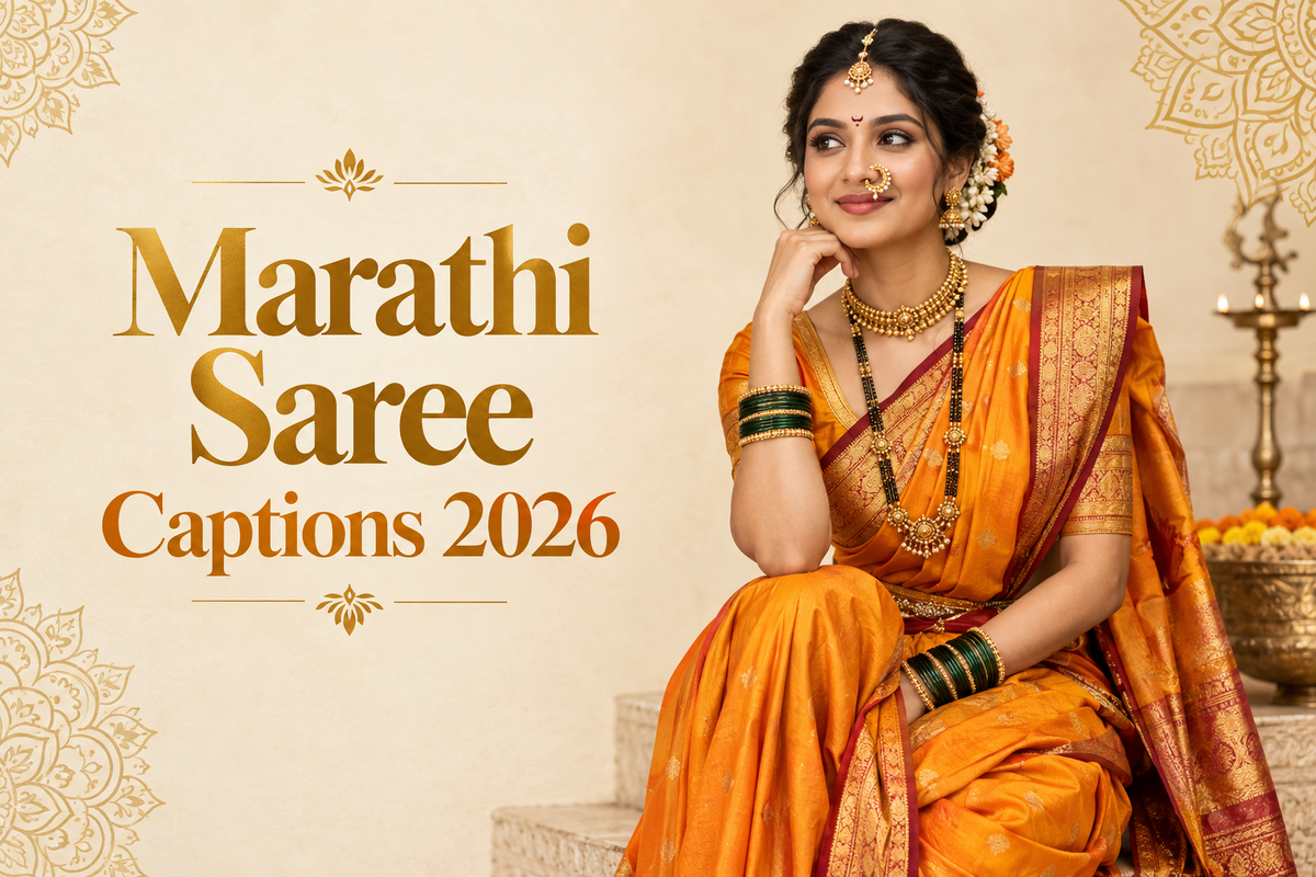 Marathi Saree Captions for Instagram: नऊवारी, पैठणी आणि साडी लूक