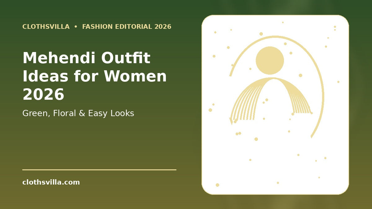 Mehendi outfit ideas for women 2026 green floral and easy looks – ClothsVilla editorial