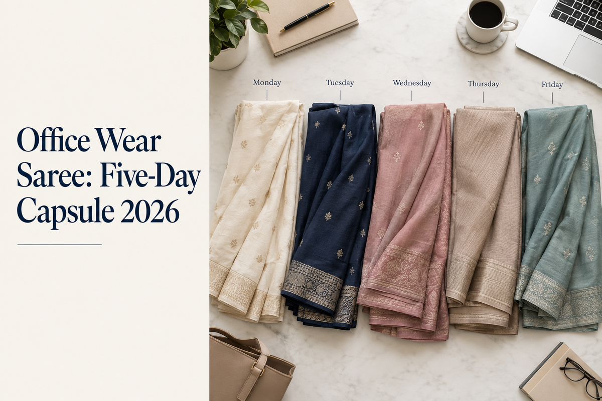 Office Wear Saree Capsule 2026: Five Practical Outfits for a Working Week