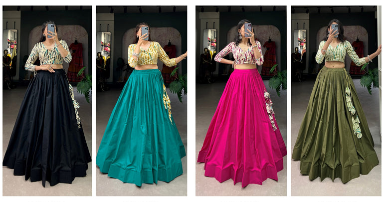 Sophistication Meets Comfort: The Cotton Lehenga Co-Ord Set - Your New Festive Favorite