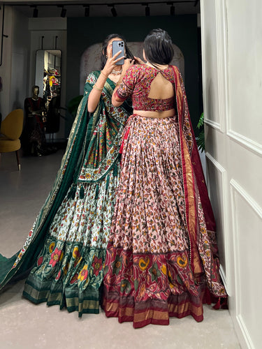 Elevate Your Style with Our Timeless Tussar Silk Lehenga