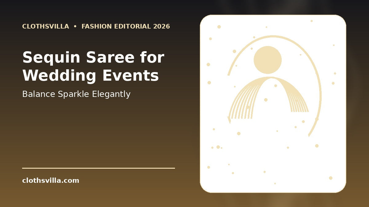 Sequin saree for wedding events 2026 styling guide – ClothsVilla editorial