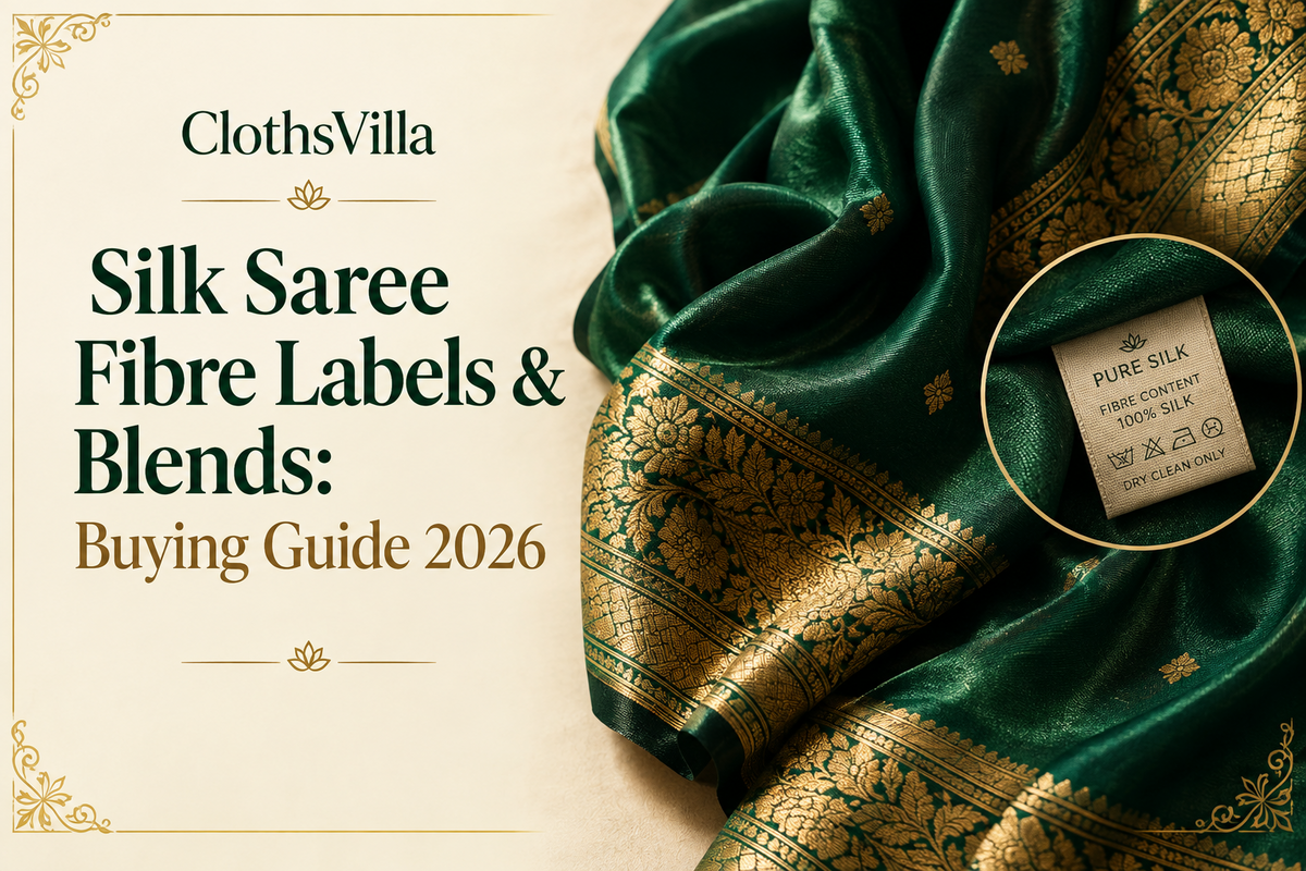 Silk Saree Fibre Label Guide 2026: Pure Silk, Blends and Art Silk Explained
