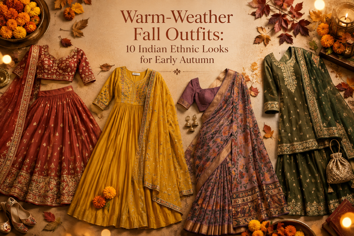 Warm-Weather Fall Outfits: 10 Indian Ethnic Looks for Early Autumn