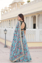 Load image into Gallery viewer, Stunning Russian Silk Lehenga Choli Set with Sequin Embroidery ClothsVilla