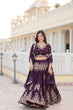 Load image into Gallery viewer, Faux Blooming Georgette Lehenga Choli Set with Heavy Embroidered Work ClothsVilla