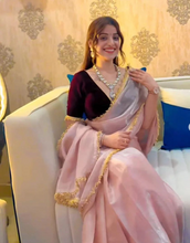 Load image into Gallery viewer, Organza Saree with Luxe Velvet Blouse ClothsVilla