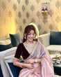 Load image into Gallery viewer, Organza Saree with Luxe Velvet Blouse ClothsVilla