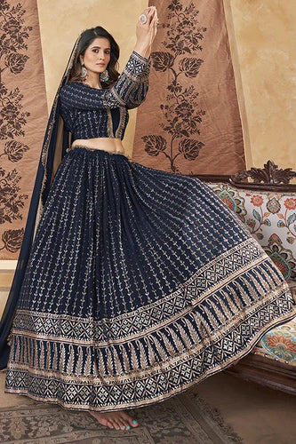Georgette Lehenga Choli With Dupatta Women Collection Clothsvilla