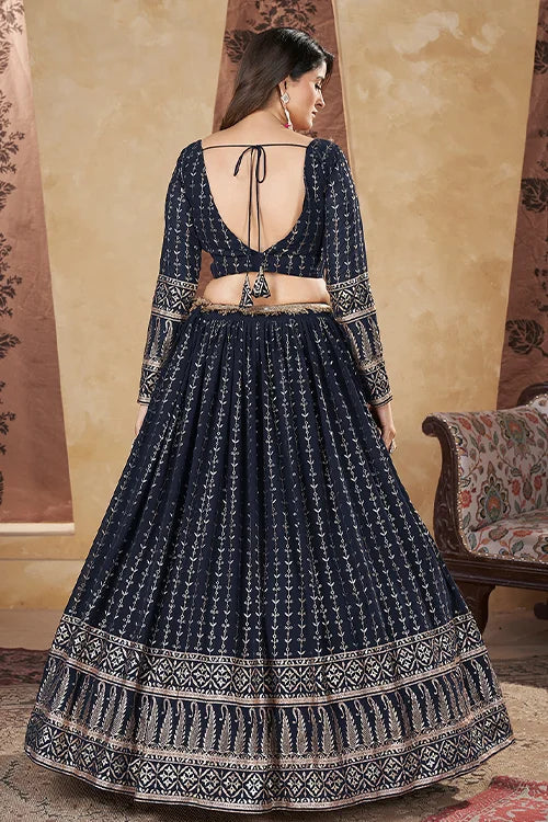 Georgette Lehenga Choli With Dupatta Women Collection Clothsvilla