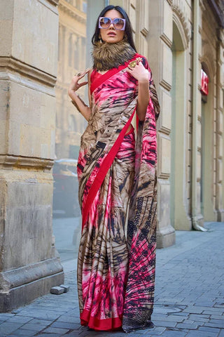 Classic Handloom Weaving Satin Silk Saree With Blouse Piece At Clothsvilla Fashion Clothsvilla