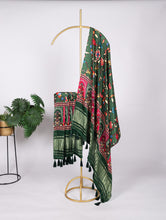 Load image into Gallery viewer, Luxurious Gaji Silk Dupatta: Digital Prints &amp; Classic Lagdi Patta with Tassels ClothsVilla