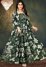 Load image into Gallery viewer, Mahendi Muse: Digital Print Muslin Gown with Micro Cotton Inner ClothsVilla