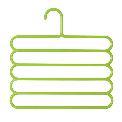 10-Pack Multi-Layer Plastic Clothes Hangers | Space-Saving Multi-Purpose Closet Organizer for Pants, Shirts, Towels – Assorted Colours ClothsVilla