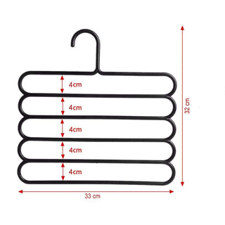 10-Pack Multi-Layer Plastic Clothes Hangers | Space-Saving Multi-Purpose Closet Organizer for Pants, Shirts, Towels – Assorted Colours ClothsVilla