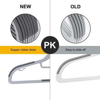 15-Piece Heavy Duty Grey Plastic Clothes Hangers | Non-Slip & Space-Saving | For Wet & Dry Clothes ClothsVilla