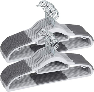 15-Piece Heavy Duty Grey Plastic Clothes Hangers | Non-Slip & Space-Saving | For Wet & Dry Clothes ClothsVilla