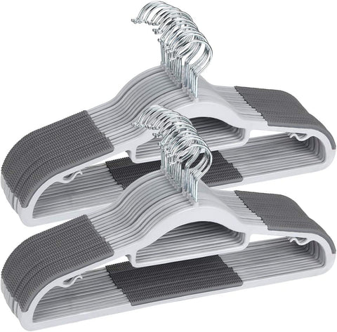 15-Piece Heavy Duty Grey Plastic Clothes Hangers | Non-Slip & Space-Saving | For Wet & Dry Clothes ClothsVilla Main image
