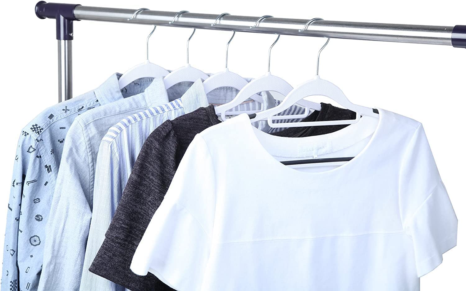 15-Piece Heavy Duty White Plastic Clothes Hangers | Non-Slip & Space-Saving | For Wet & Dry Clothes ClothsVilla