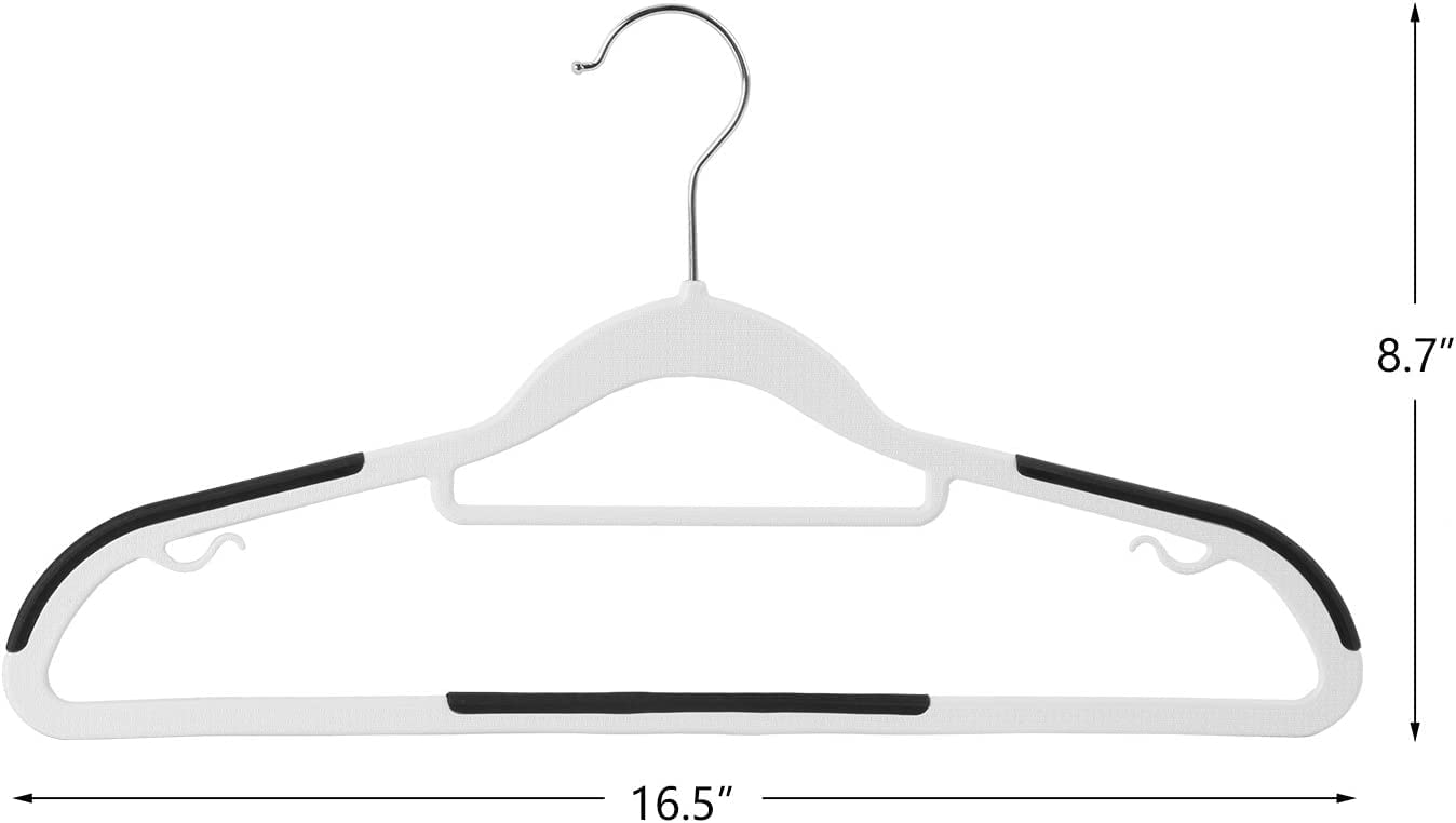 15-Piece Heavy Duty White Plastic Clothes Hangers | Non-Slip & Space-Saving | For Wet & Dry Clothes ClothsVilla