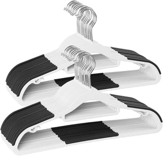 15-Piece Heavy Duty White Plastic Clothes Hangers | Non-Slip & Space-Saving | For Wet & Dry Clothes ClothsVilla