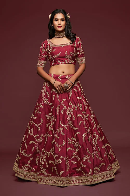 New Indian Collection Wedding Wear Lehenga Choli With Dupatta Pink Colour Clothsvilla