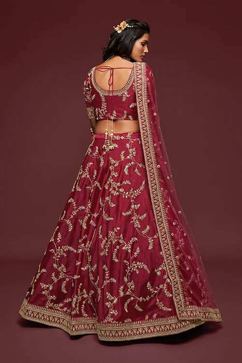 New Indian Collection Wedding Wear Lehenga Choli With Dupatta Pink Colour Clothsvilla