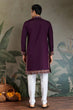 Load image into Gallery viewer, Engagement Special Purple Viscose Silk Outfit Kurta for Men Clothsvilla
