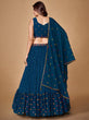 Load image into Gallery viewer, Beautiful Blue Color Fancy Silk With Embroidery Sequins Work Charming Lehenga Choli |Engagement Wear Clothsvilla