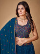 Load image into Gallery viewer, Beautiful Blue Color Fancy Silk With Embroidery Sequins Work Charming Lehenga Choli |Engagement Wear Clothsvilla
